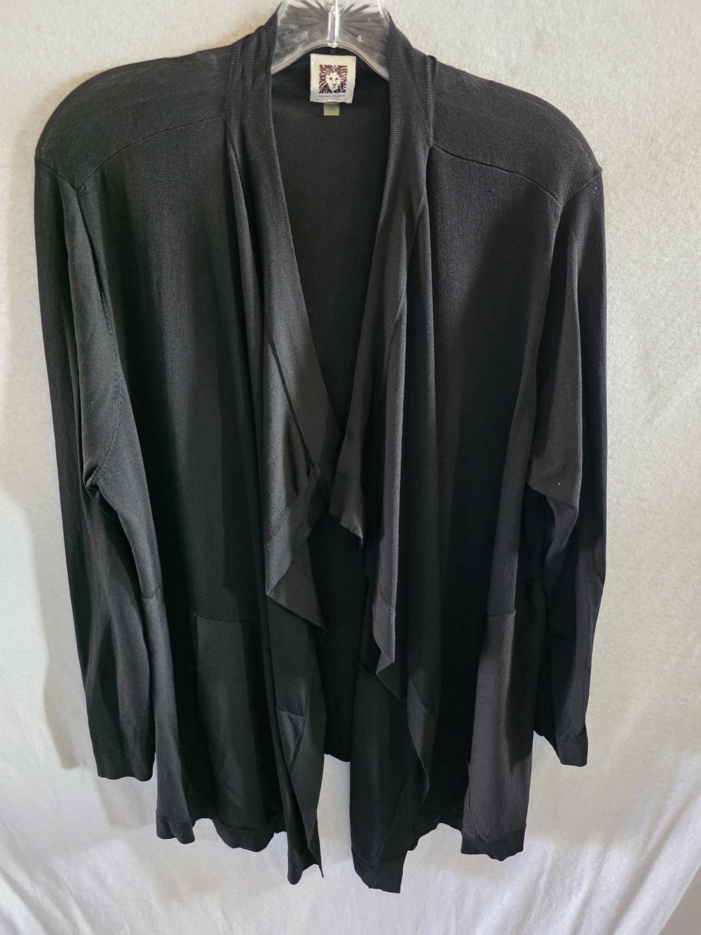 Anne Klein Black Draped Cardigan Camisole Layer